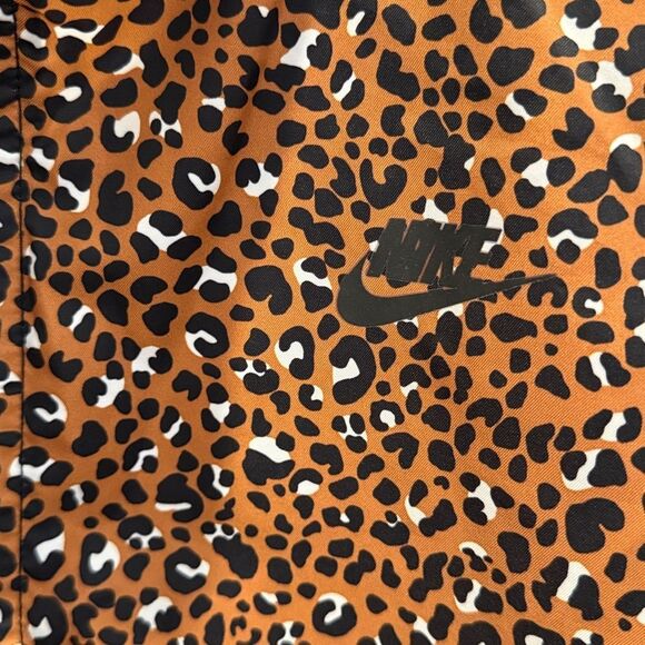 Nike Cheetah Print Leopard Windbreaker Track Jacket 3/4 sleeves, Size Large - Picture 7 of 13
